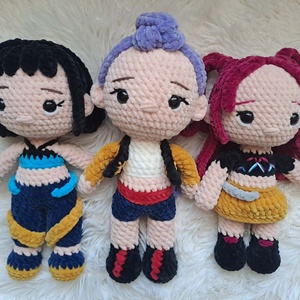 K-pop démonvadászok plüssök, 3 az 1-ben, Játék & Sport, Plüssállat & Játékfigura, Plüss mesefigurák, Horgolás, Hímzés, MESKA