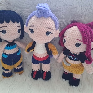 K-pop démonvadászok plüssök, 3 az 1-ben - játék & sport - plüssállat & játékfigura - plüss mesefigurák - Meska.hu