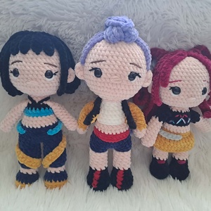 K-pop démonvadászok plüssök, 3 az 1-ben - játék & sport - plüssállat & játékfigura - plüss mesefigurák - Meska.hu