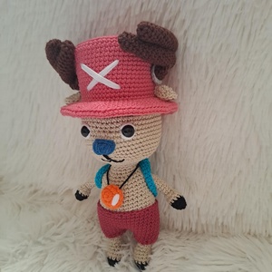 Chopper horgolt figura, One Piece-ből - játék & sport - plüssállat & játékfigura - más figura - Meska.hu