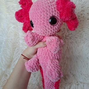 Axolotl plüss horgolt figura - játék & sport - plüssállat & játékfigura - más figura - Meska.hu