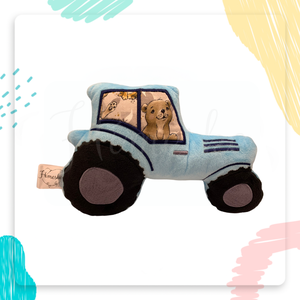 Hímeske traktor plüssfigura - játék & sport - plüssállat & játékfigura - plüss autó & motor - Meska.hu
