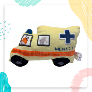 Hímeske mentőautó plüssfigura - játék & sport - plüssállat & játékfigura - plüss autó & motor - Meska.hu