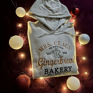 Gingerbread karácsonyi pulóver, Karácsony, Karácsonyi ruházat, Karácsonyi póló & pulcsi, Hímzés, MESKA