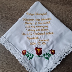Szülőköszöntő keszkenő - esküvő - emlék & ajándék - szülőköszöntő ajándék - Meska.hu