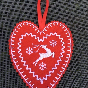 Hímett karácsonyi díszek 5 db-os szettben - karácsony - karácsonyi lakásdekoráció - karácsonyfadíszek - Meska.hu