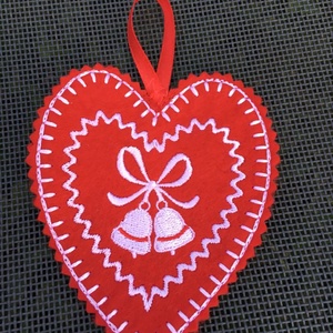 Hímett karácsonyi díszek 5 db-os szettben - karácsony - karácsonyi lakásdekoráció - karácsonyfadíszek - Meska.hu