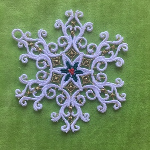 Csipke fenyőfadísz - Meska.hu