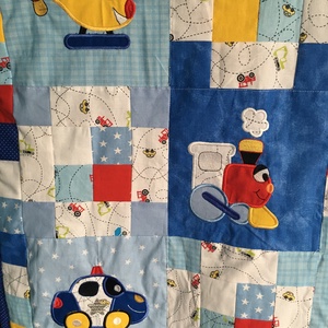 Járművekkel applikált baby takaró / játszószőnyeg/ - otthon & életmód - babaszoba, gyerekszoba - babatakaró, gyerek pléd - Meska.hu