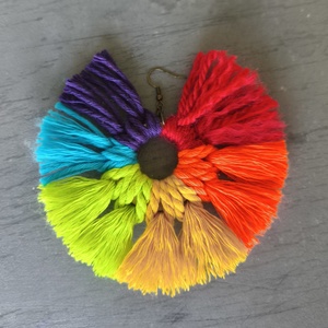 Pride szivárvány fulbevalo - Meska.hu