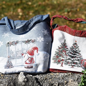 Christmas Shopper, Táska & Tok, Bevásárlás & Shopper táska, Shopper, textiltáska, szatyor, Varrás, MESKA