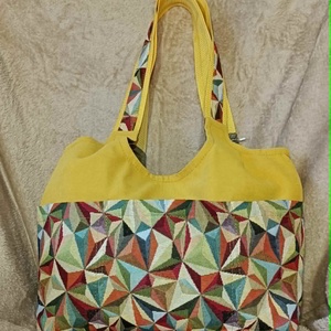 Nagyméretű válltáska akár jógához, Táska & Tok, Bevásárlás & Shopper táska, Shopper, textiltáska, szatyor, Varrás, MESKA