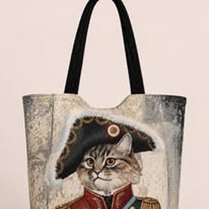 Napóleon cat válltáska, Táska & Tok, Bevásárlás & Shopper táska, Shopper, textiltáska, szatyor, Varrás, MESKA