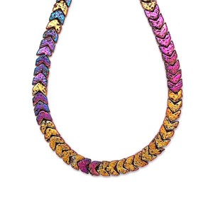 Bazalt hólyagos szin pink szivárvány nyíl 7x6mm, Kellékek & szerszámok, Ásvány alapanyag, Ásványfüzér, , MESKA