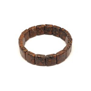 Leopárd kő téglalap ásvány karkötő 16�13mm, Ékszer, Karkötő, Ásványkarkötő, , MESKA