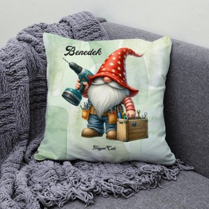 Névvel kérhető - Cuki Ezermester manó mintás párna - otthon & életmód - lakástextil - párna & párnahuzat - díszpárna (belsővel együtt) - Meska.hu