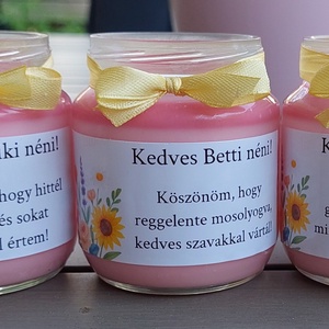 Szójaviasz Gyertya Köszönetajándék, köszönőajándék pedagógus napra - Meska.hu