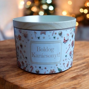 Kézműves karácsonyi illatgyertya egyedi felirattal - karácsony - karácsonyi lakásdekoráció - karácsonyi illatgyertya, mécses - Meska.hu