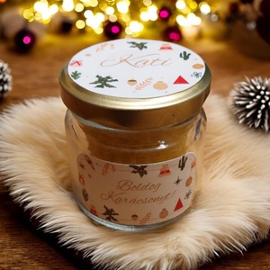 Méhviasz Gyertya karácsonyi illatgyertya köszönetajándék - esküvő - emlék & ajándék - köszönőajándék - Meska.hu