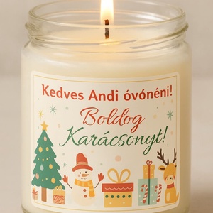 Szójaviasz Gyertya karácsonyi illatgyertya köszönetajándék oviba, iskolába - esküvő - emlék & ajándék - köszönőajándék - Meska.hu