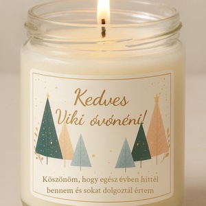 Szójaviasz Gyertya karácsonyi illatgyertya köszönetajándék oviba, iskolába, Esküvő, Emlék & Ajándék, Köszönőajándék, Gyertya-, mécseskészítés, MESKA