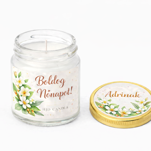 Napfényvirág � narancsvirág Nőnapi ajándék illatgyertya - otthon & életmód - gyertya, illat, aroma - gyertya - Meska.hu