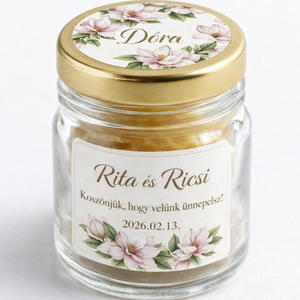 Magnolia Lumi�re � személyre szabott méhviasz esküvői köszönőajándék gyertya - otthon & életmód - gyertya, illat, aroma - gyertya - Meska.hu