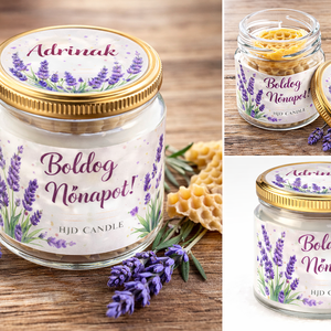 Levendula Ölelés � Nőnapi Méhviaszgyertya - otthon & életmód - gyertya, illat, aroma - gyertya - Meska.hu