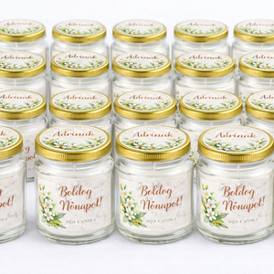 Napfényvirág � narancsvirág Nőnapi ajándék illatgyertya, Otthon & Életmód, Gyertya, illat, aroma, Gyertya, , MESKA