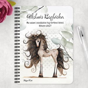 Személyre szabható - Bájos furi lovas mintás A6-os füzet - otthon & életmód - papír, írószer - jegyzetfüzet & napló - Meska.hu