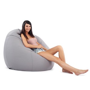 Szürke XXL Babzsákfotel, , , MESKA