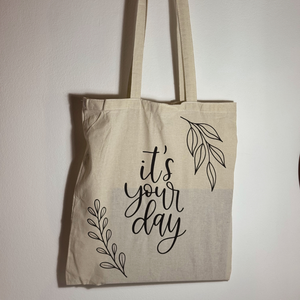 Vászontáska natúr szín - it's your day, Táska & Tok, Bevásárlás & Shopper táska, Shopper, textiltáska, szatyor, Mindenmás, MESKA