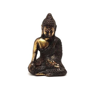 Réz figura Buddha óarany 5,5x3,5cm - Meska.hu