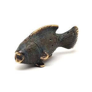 Réz figura hal kék arany 3x6cm, Otthon & Életmód, Dekoráció, Dísztárgy, , MESKA