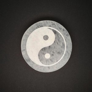 Szelenit korong yin yang 8-8,5cm - Meska.hu