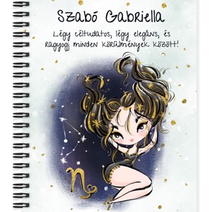 Személyre szabható - Barna hajú Csini Bak lány mintás A5-ös füzet, Otthon & Életmód, Papír, írószer, Jegyzetfüzet & Napló, , MESKA
