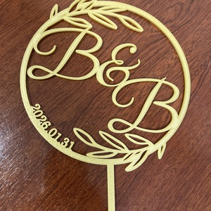 Esküvői torta beszúró monogrammos - esküvő - dekoráció - sütidísz - Meska.hu