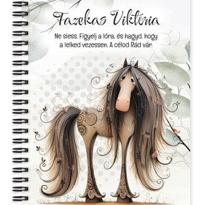 Személyre szabható - Furi, de cuki lovas mintás A5-ös füzet, Otthon & Életmód, Papír, írószer, Jegyzetfüzet & Napló, , MESKA