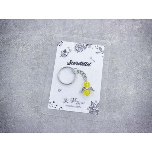 Szeretettel sárga angyal medálos kulcstartó, Táska & Tok, Kulcstartó & Táskadísz, Kulcstartó, , MESKA