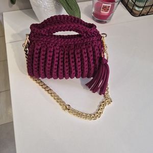 Bordó mini táska - táska & tok - kézitáska & válltáska - alkalmi táska - Meska.hu