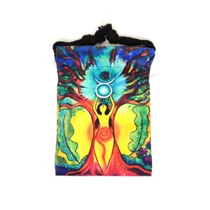 Csakra istennő mintás szütyő � textil ajándéktasak 13x18 cm - Meska.hu