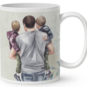 Kérd a neveddel - Apa és és a két fiú mintás bögre - otthon & életmód - konyhafelszerelés, tálalás - tálalás - bögre & csésze - Meska.hu