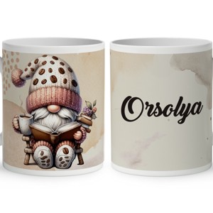 Névvel kérhető - Könyvmoly kávés manó mintás bögre, Otthon & Életmód, Konyhafelszerelés, tálalás, Tálalás, Bögre & Csésze, , MESKA