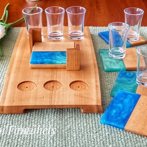 Pálinka kínáló - otthon & életmód - konyhafelszerelés, tálalás - tálalás - kínálótál - Meska.hu