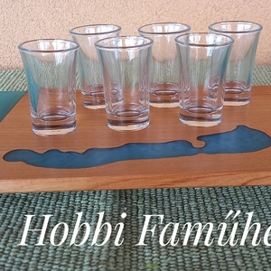 Balaton pálinkakínáló - otthon & életmód - konyhafelszerelés, tálalás - tálalás - kínálótál - Meska.hu