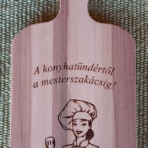 Nyeles vágódeszka, Otthon & Életmód, Konyhafelszerelés, tálalás, Sütés, főzés, Vágódeszka, Famegmunkálás, Gravírozás, pirográfia, MESKA