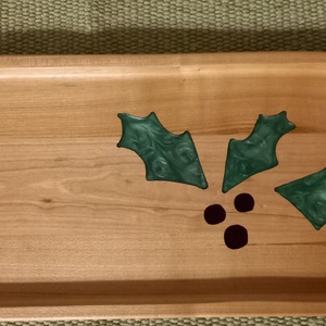 Karácsonyi ovális kínálótál - Meska.hu