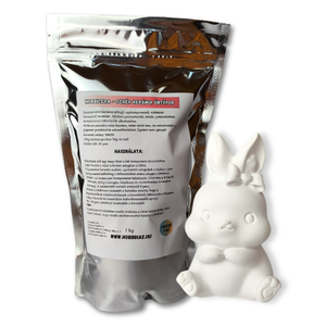 HOBBICERA - FEHÉR KERÁMIA ÖNTŐPOR, KERÁMIAPOR - 1KG - HOBBI HÁZ, Kellékek & szerszámok, Vegyes alapanyag, Gipsz, Gipszöntés, MESKA