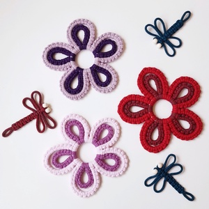 MAKRAMÉ-VIRÁG - otthon & életmód - babaszoba, gyerekszoba - babaszoba, gyerekszoba - Meska.hu