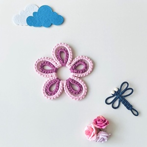 MAKRAMÉ-VIRÁG - otthon & életmód - babaszoba, gyerekszoba - babaszoba, gyerekszoba - Meska.hu